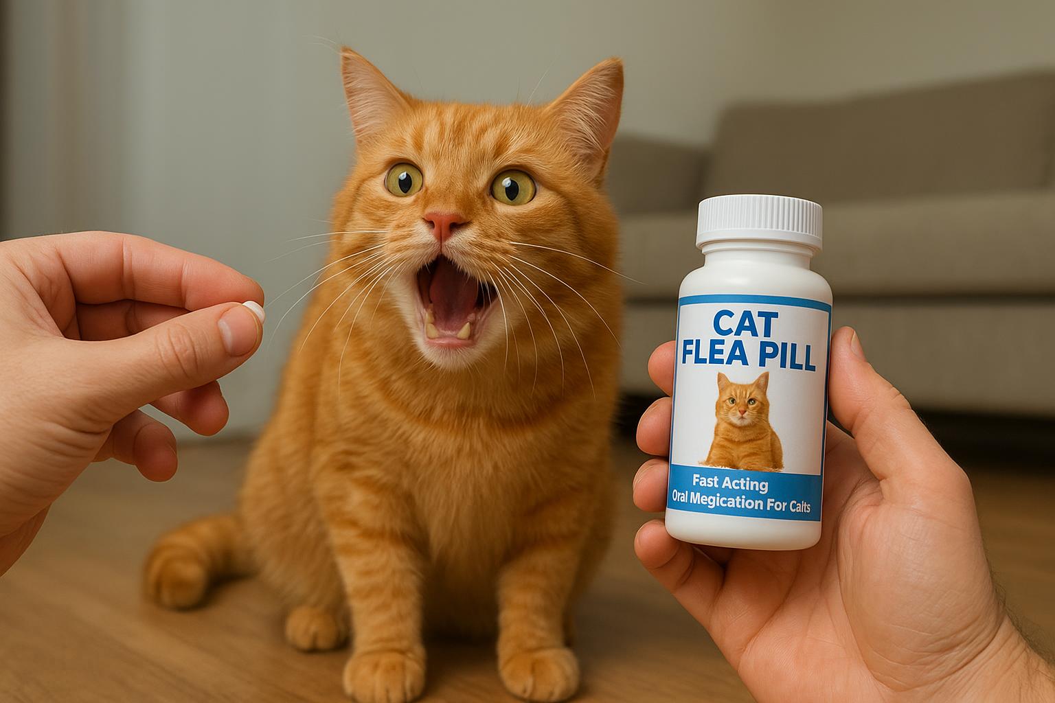 Cat Flea Pill Fast Acting Oral Medication For Cats