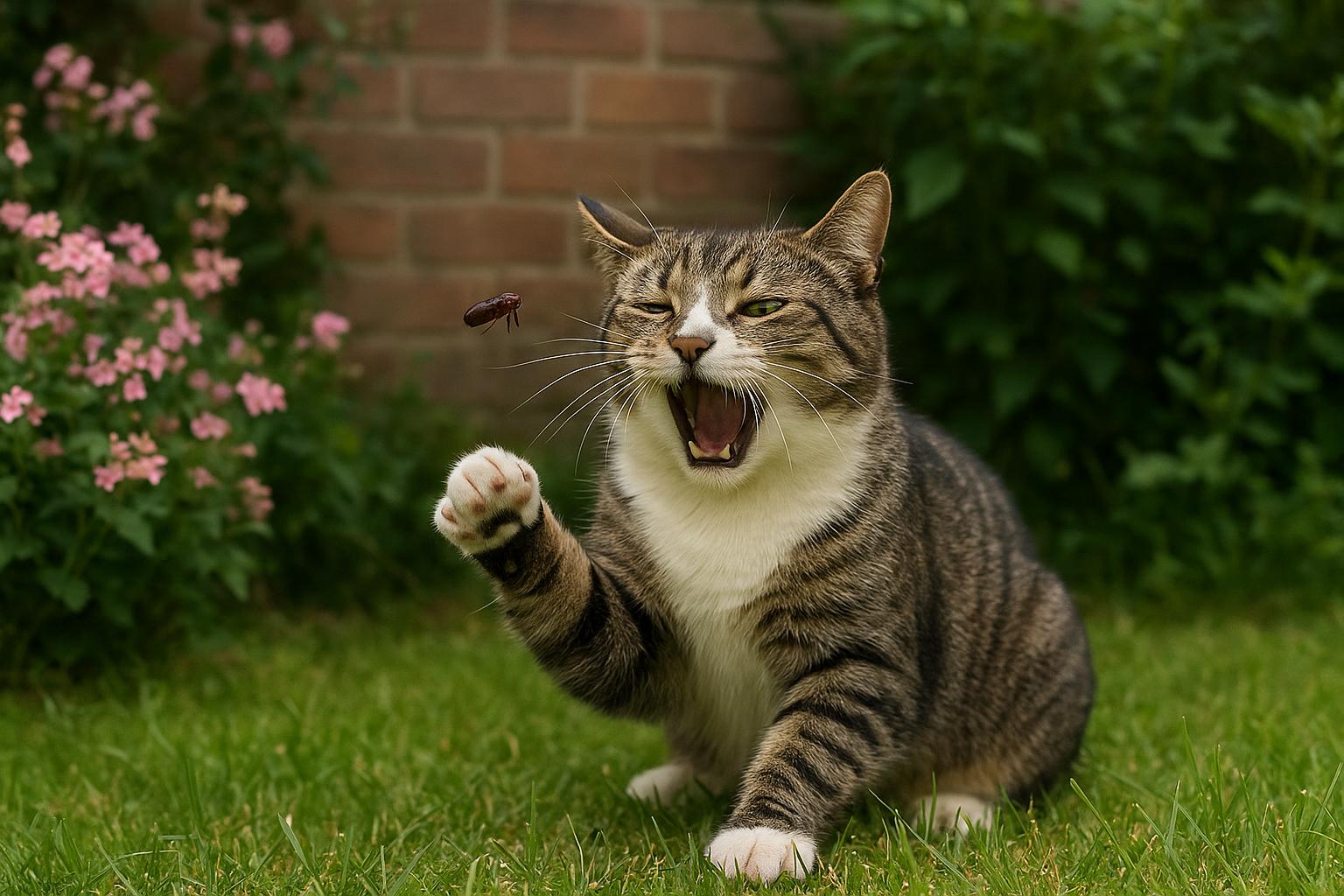 Cat Flea Prevention For Cats In A Natural Backyard Setting