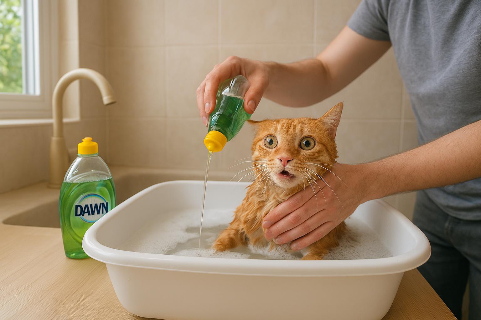 Natural Dawn Dish Soap Flea Bath For Cats At Home Safely