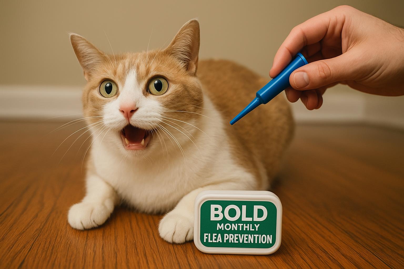 Bold Monthly Flea Prevention Keeps Cats Flea-Free Year Round